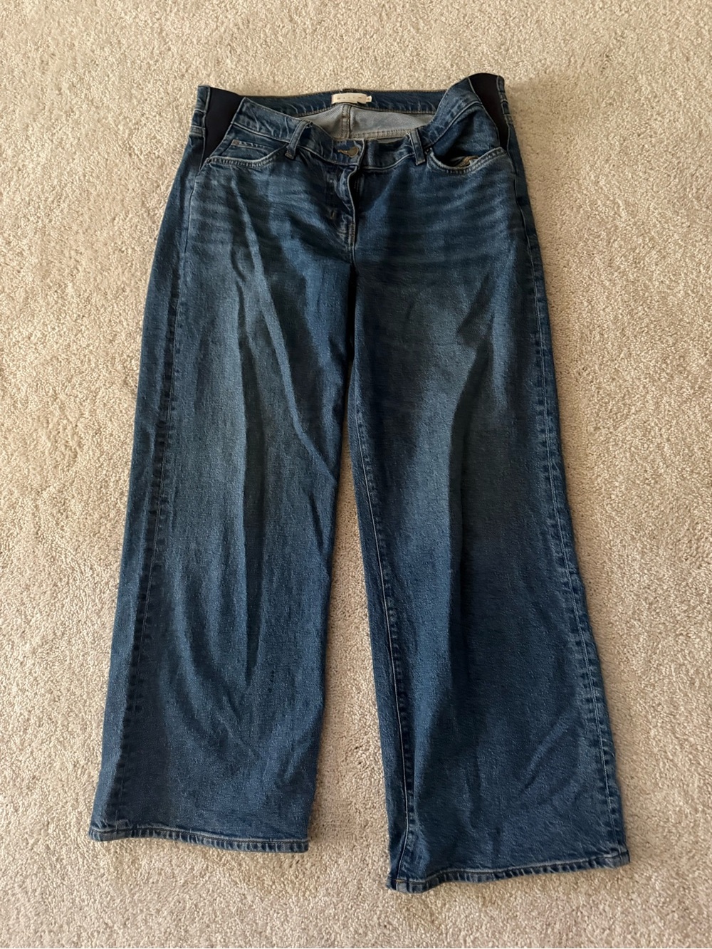 Hatch Dark Blue Wide Leg Jeans